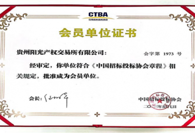 潛心篤志  踔厲奮進(jìn)——貴州陽光產(chǎn)權(quán)交易所成為國家級(jí)協(xié)會(huì)會(huì)員